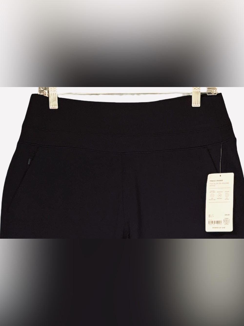 Athleta High-Rise Black Jogger Pants Large NWT - Picture 4 of 9